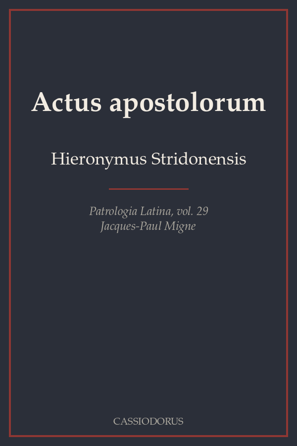 Actus apostolorum cover