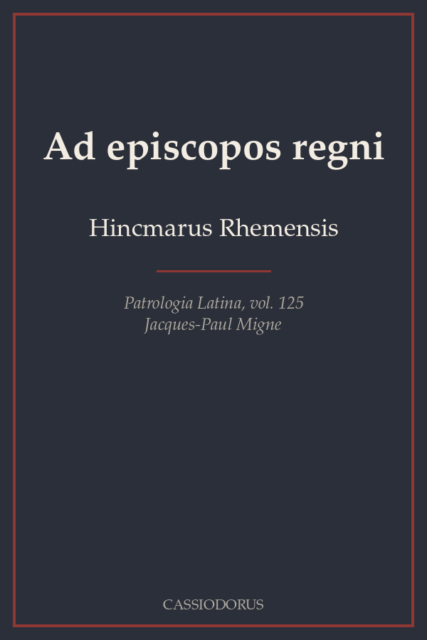 Ad episcopos regni cover