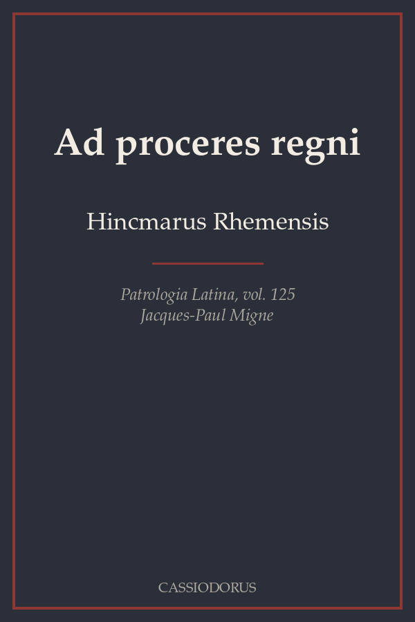 Ad proceres regni cover