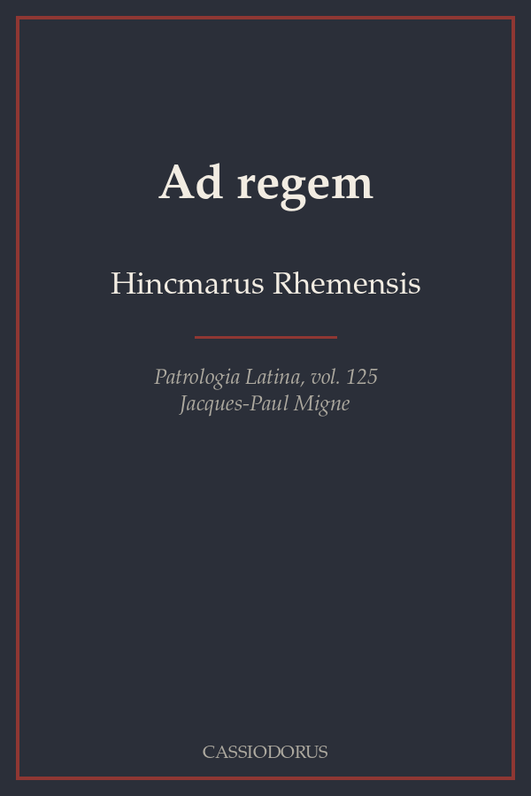 Ad regem cover