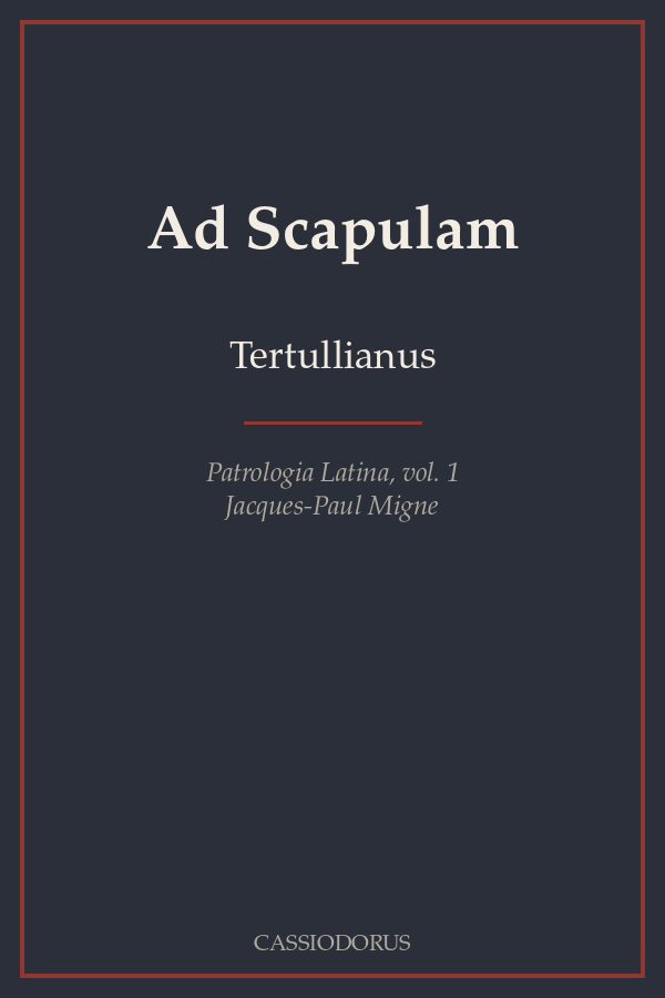 Ad Scapulam cover
