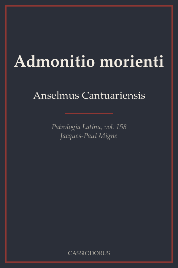 Admonitio morienti cover