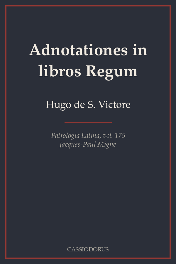 Adnotationes in libros Regum cover