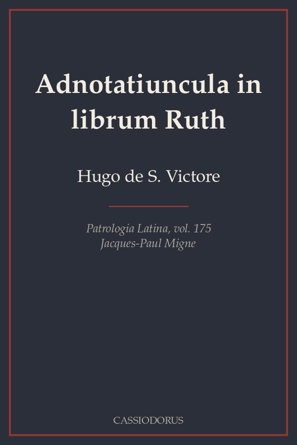 Adnotatiuncula in librum Ruth cover