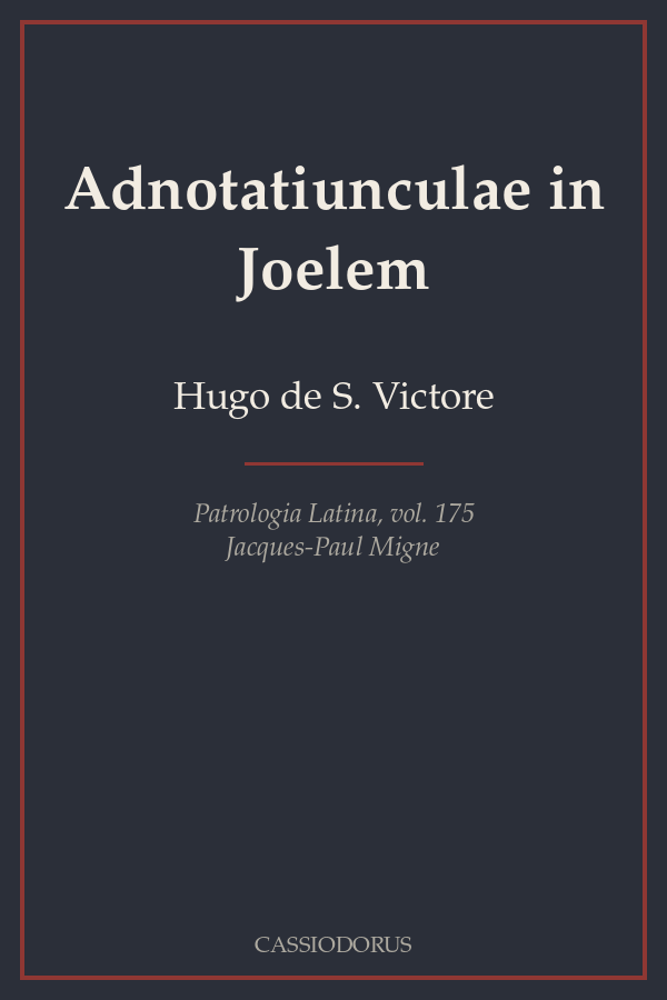Adnotatiunculae in Joelem cover