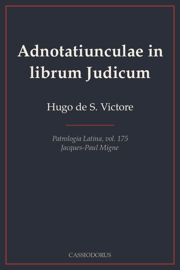 Adnotatiunculae in librum Judicum cover