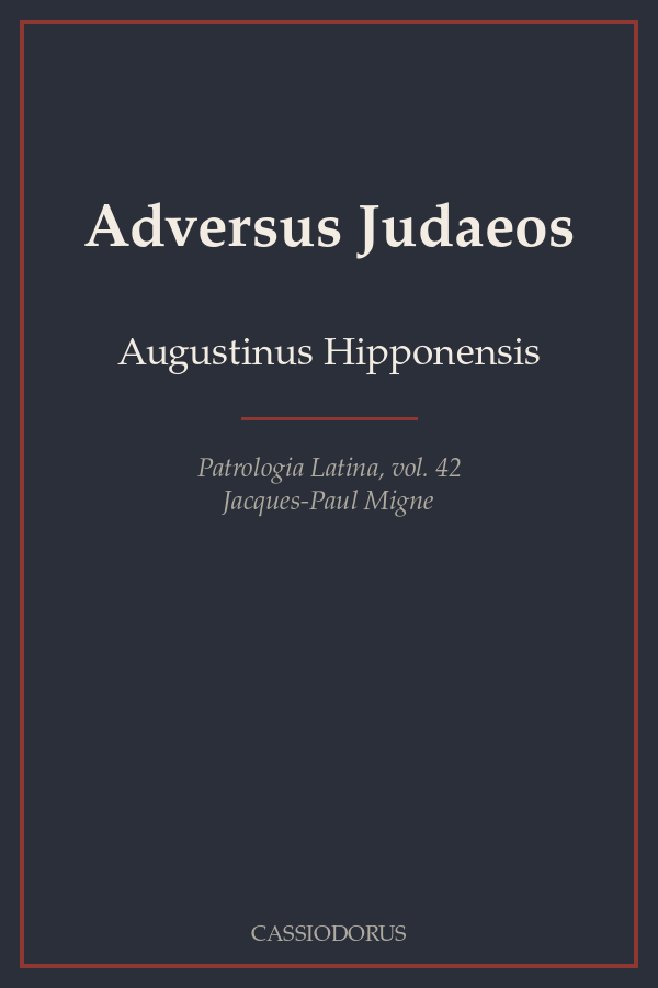 Adversus Judaeos cover