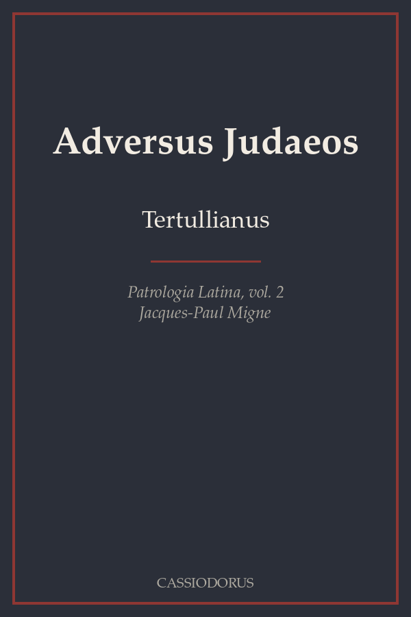 Adversus Judaeos cover