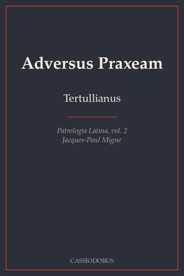 Adversus Praxeam cover