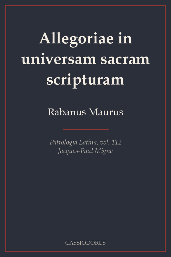 Allegoriae in universam sacram scripturam cover