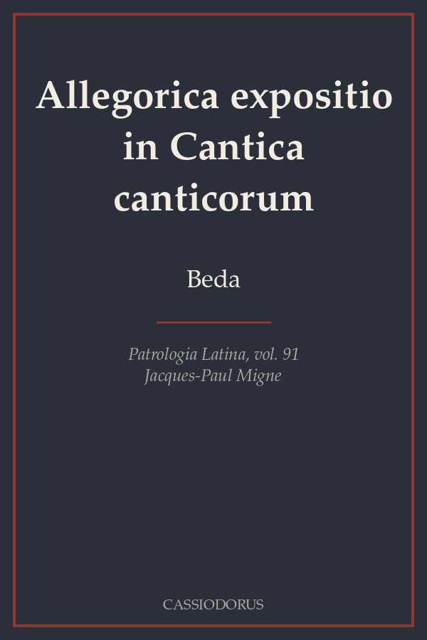 Allegorica expositio in Cantica canticorum cover