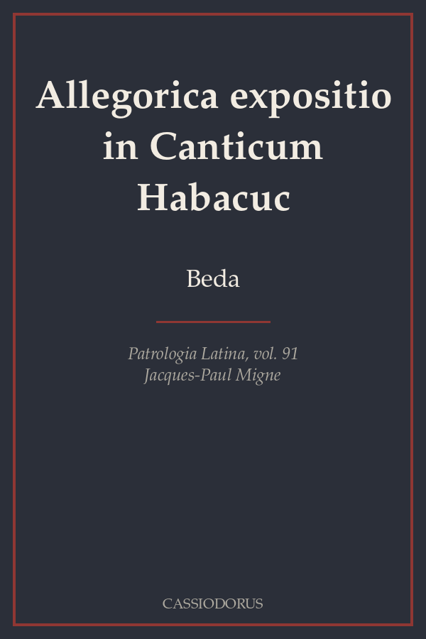 Allegorica expositio in Canticum Habacuc cover