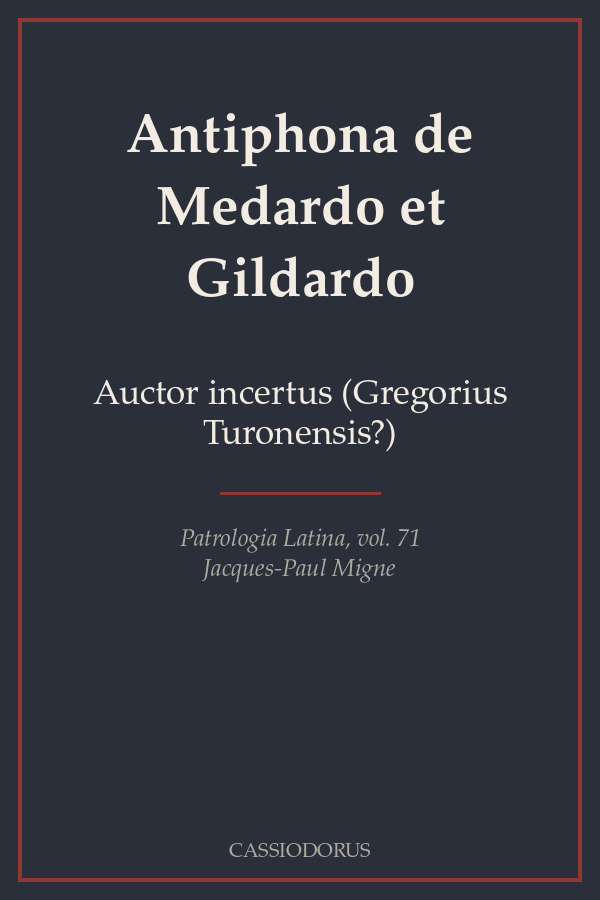 Antiphona de Medardo et Gildardo cover