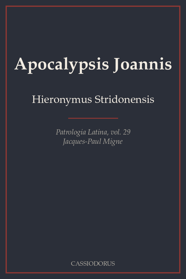 Apocalypsis Joannis cover