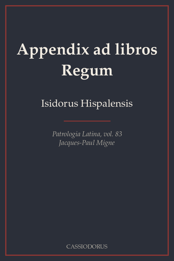 Appendix ad libros Regum cover