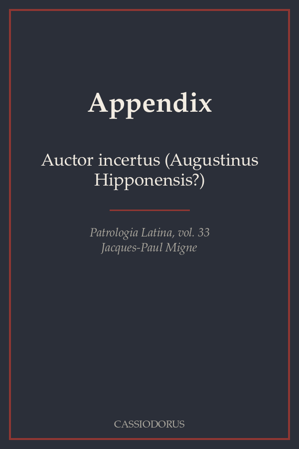 Appendix cover