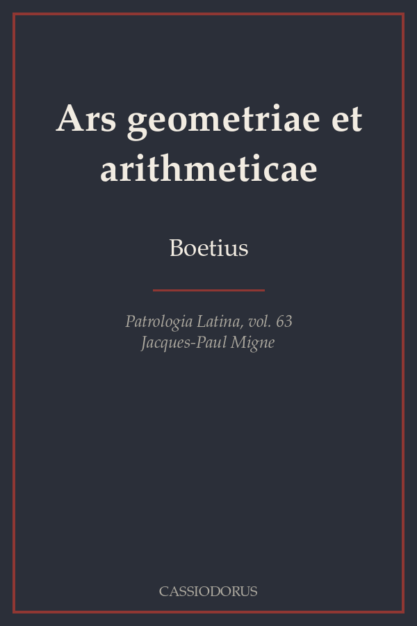 Ars geometriae et arithmeticae cover