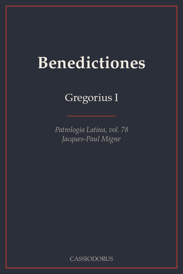 Benedictiones cover