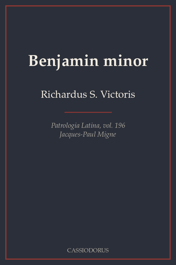 Benjamin minor cover