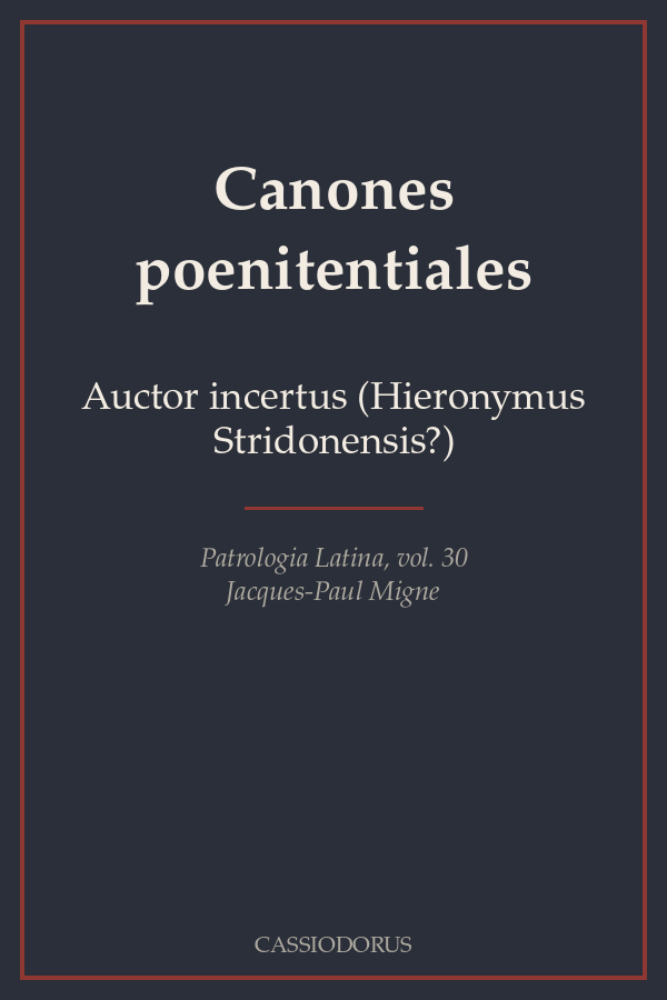 Canones poenitentiales cover