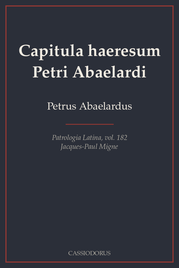 Capitula haeresum Petri Abaelardi cover