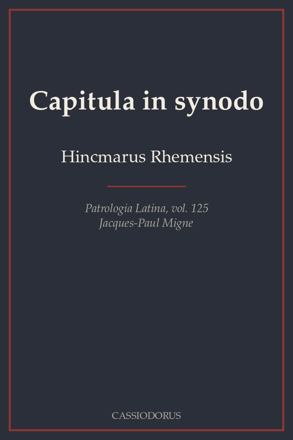 Capitula in synodo cover