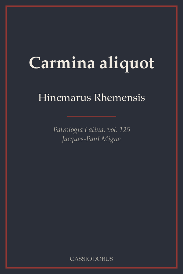 Carmina aliquot cover
