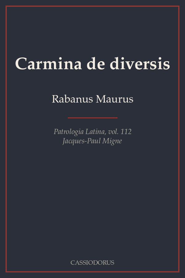 Carmina de diversis cover