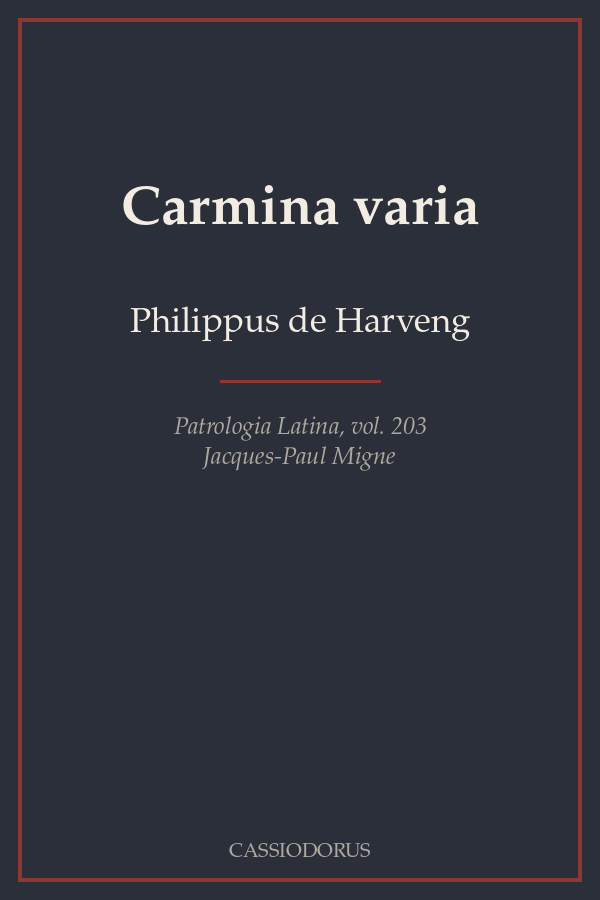 Carmina varia cover