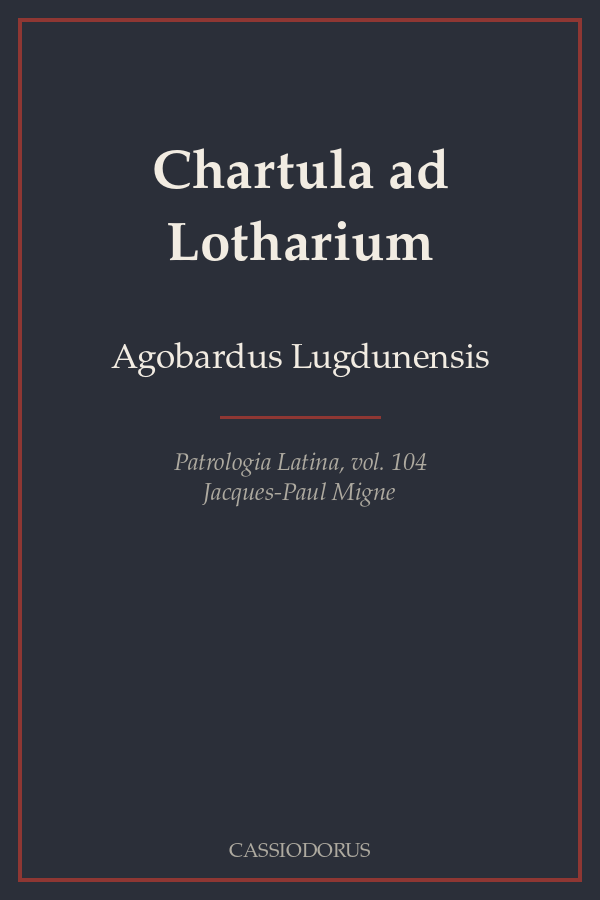 Chartula ad Lotharium cover
