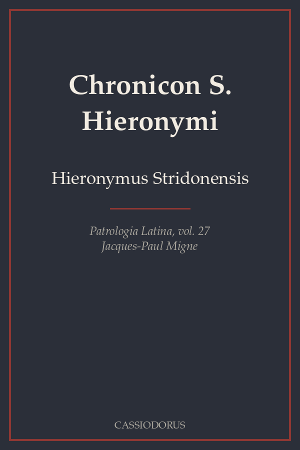 Chronicon S. Hieronymi cover