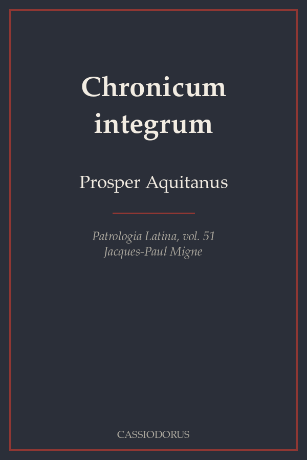 Chronicum integrum cover