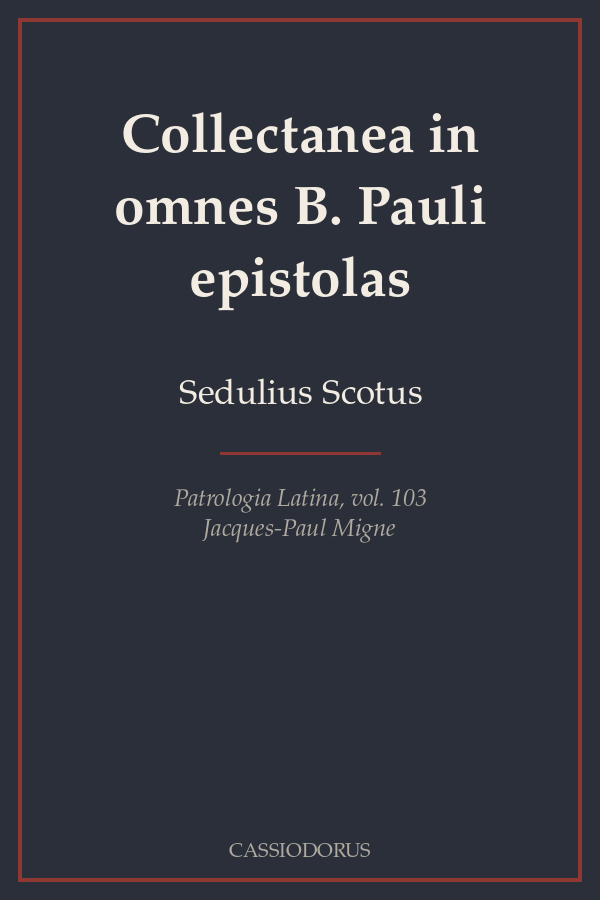 Collectanea in omnes B. Pauli epistolas cover