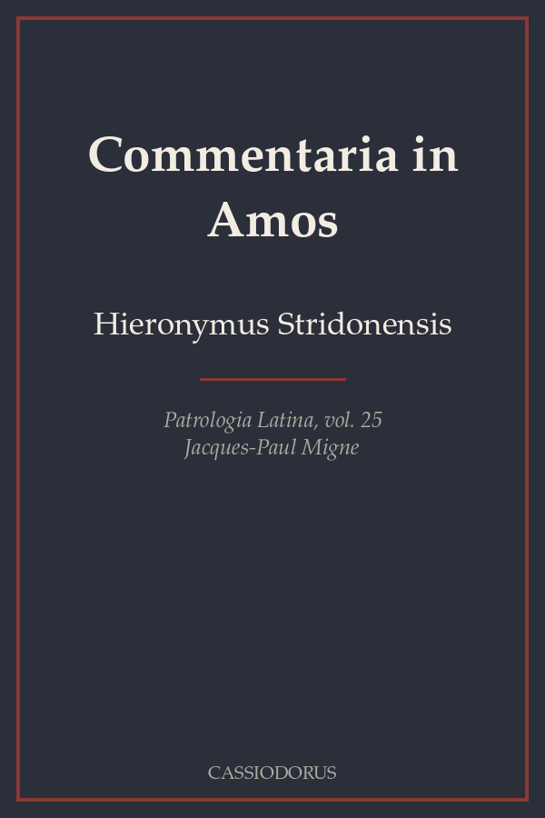 Commentaria in Amos cover