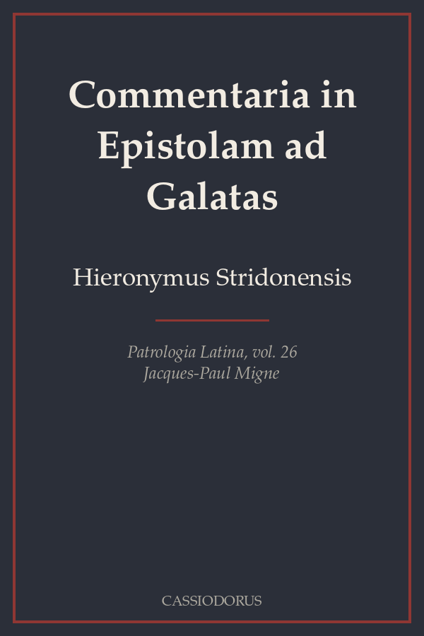 Commentaria in Epistolam ad Galatas cover
