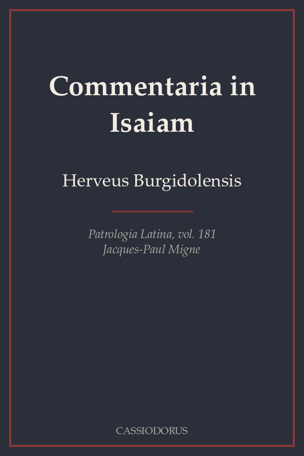 Commentaria in Isaiam cover