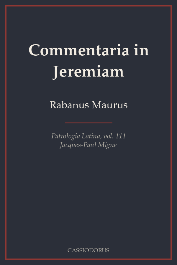 Commentaria in Jeremiam cover