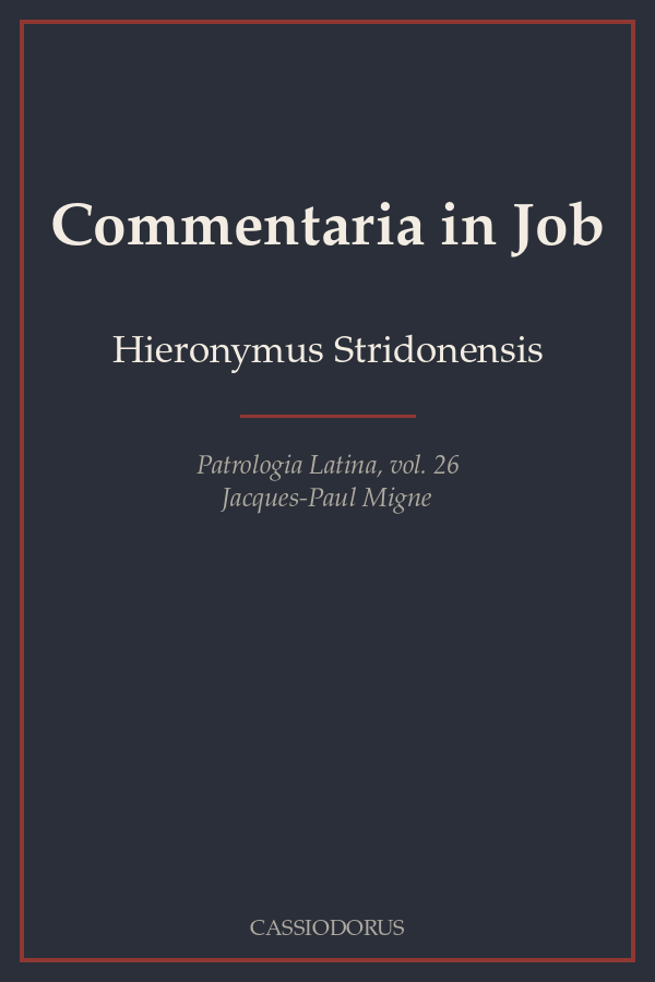 Commentaria in Job cover