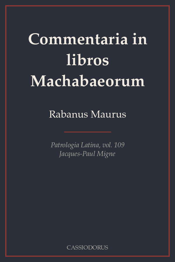 Commentaria in libros Machabaeorum cover