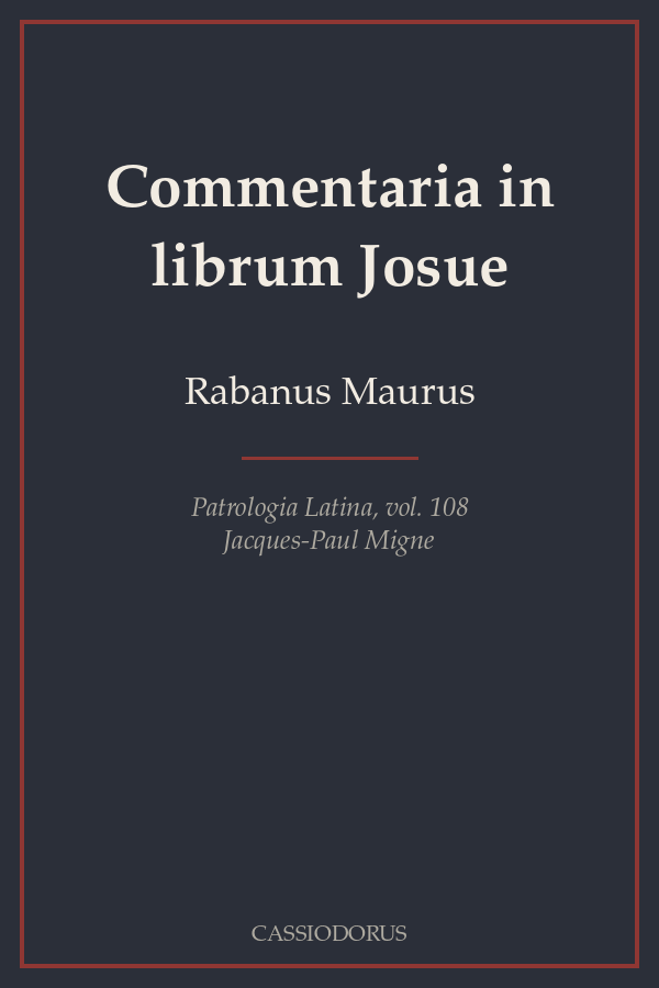 Commentaria in librum Josue cover