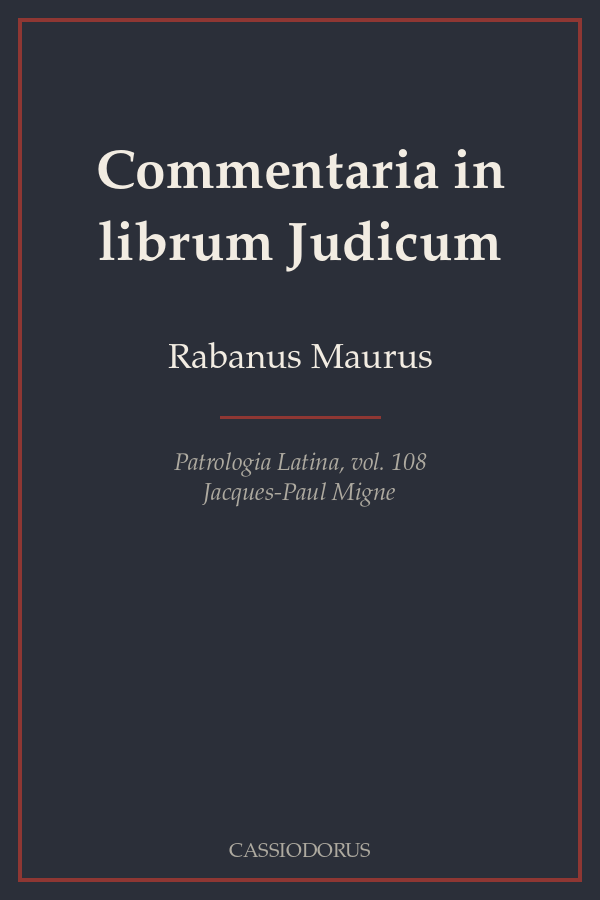 Commentaria in librum Judicum cover