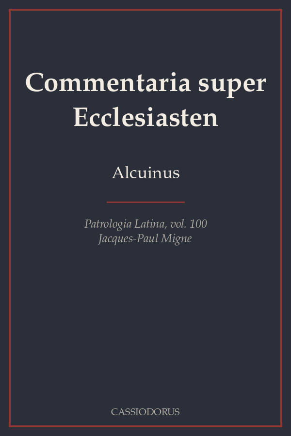 Commentaria super Ecclesiasten cover