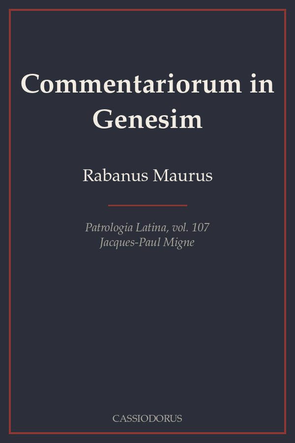 Commentariorum in Genesim cover