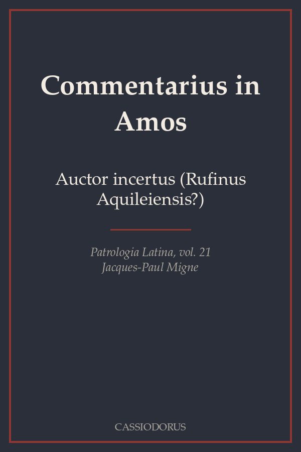 Commentarius in Amos cover