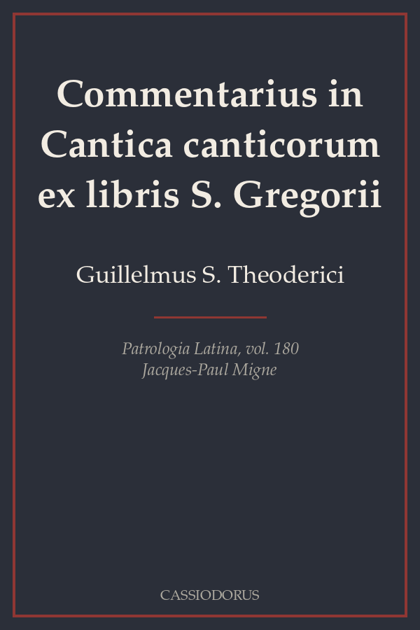 Commentarius in Cantica canticorum ex libris S. Gregorii cover