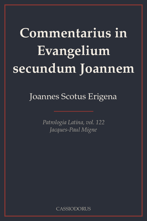 Commentarius in Evangelium secundum Joannem cover