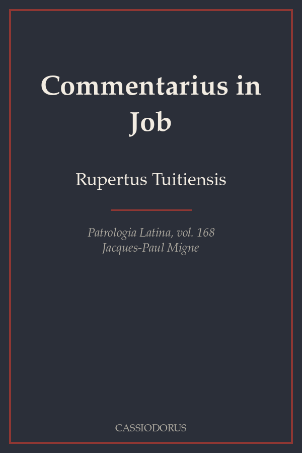 Commentarius in Job cover