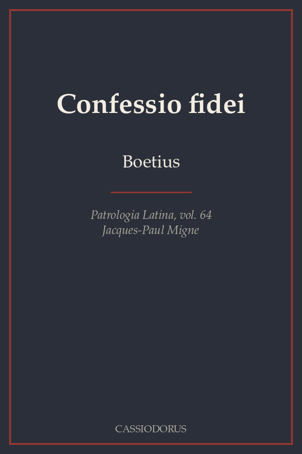 Confessio fidei cover
