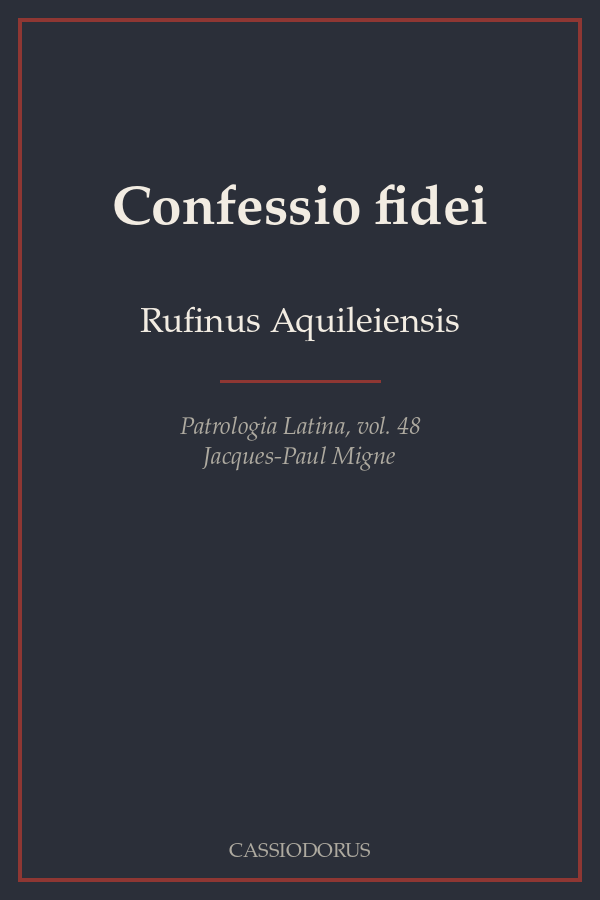 Confessio fidei cover