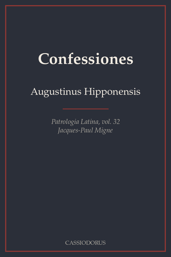 Confessiones cover